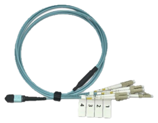 Aerless 1×4 MPO Patch Cord, 2m